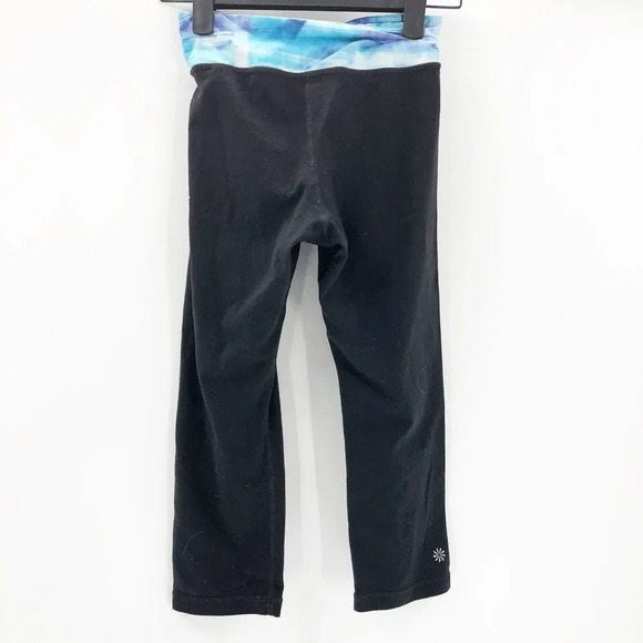Athleta Girls Black Cropped Athletic Leggings Size 7 - Picture 5 of 5